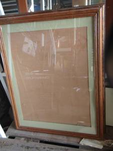 lot 161 image: qty 2 picture frames  - 1 has a cracked
