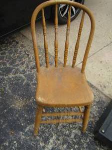 lot 166 image: wooden kitchen chair