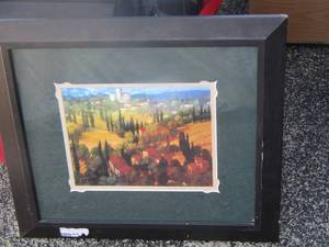 lot 182 image: black framed art
