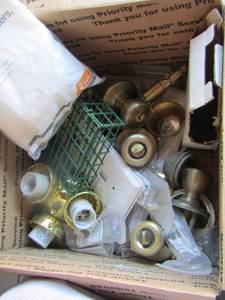 lot 210 image: wall light switch plates, door knobs, light fixtures