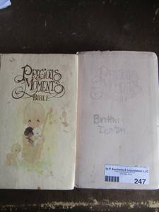 lot 247 image: precious moments bibles qty 2