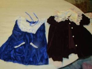 lot 292 image: 2 LITTLE GIRL DRESSES 1 HAS MATCHING PANTS