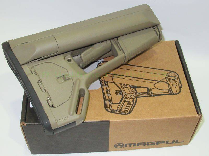 lot 65 image: NEW in box Magpul MOE Fixed Carbine Stock - MIL-SPEC - OD Green MAG480-ODG