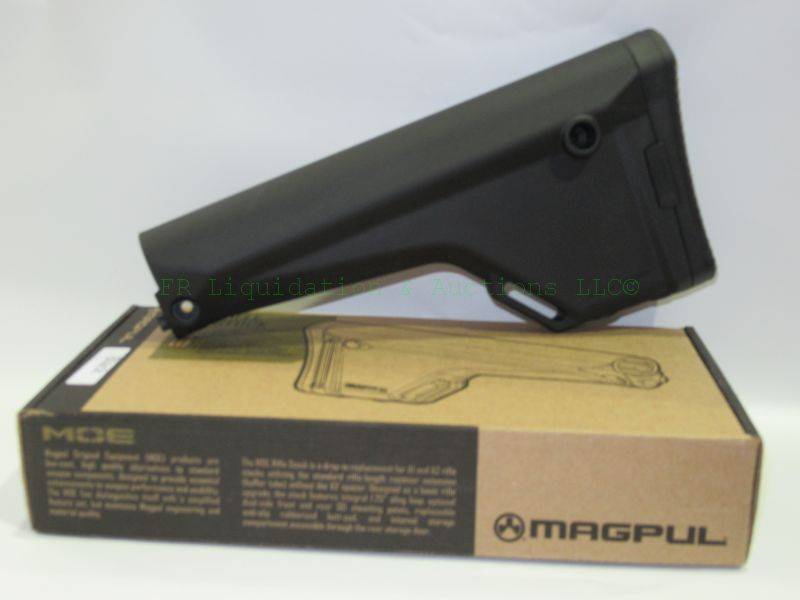 lot 67 image: NEW in box Magpul MOE Rifle Stock - MIL-SPEC - Black MAG404-BLK