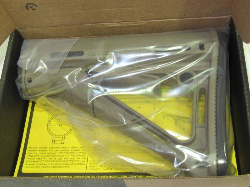 lot 72 image: NEW in box Magpul MOE Fixed Carbine Stock - MIL-SPEC - OD Green MAG480-ODG