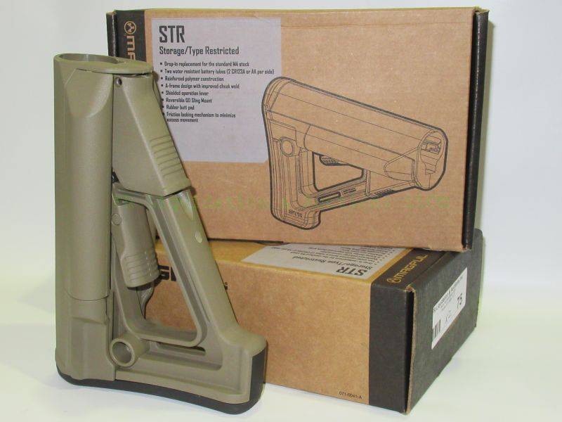 lot 75 image: NEW in box Magpul MOE Fixed Carbine Stock - MIL-SPEC - OD Green MAG480-ODG