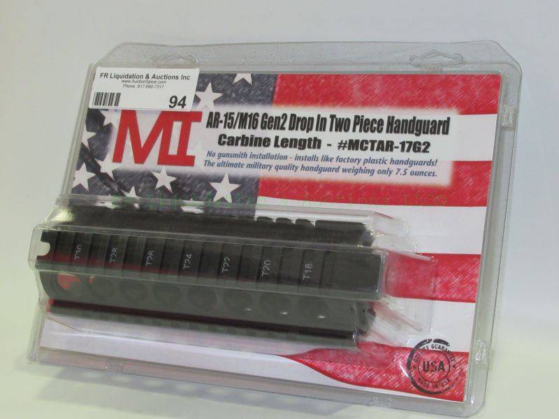 lot 94 image: NEW MI AR15  M16 drop in two piece hand guard carbine length