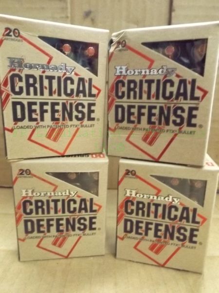lot 202 image: Hornady critical defense 40 S & W 165 grain FTX ammunition