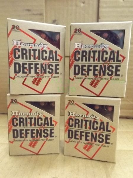 lot 205 image: Hornady critical defense 40 S & W 165 grain FTX ammunition