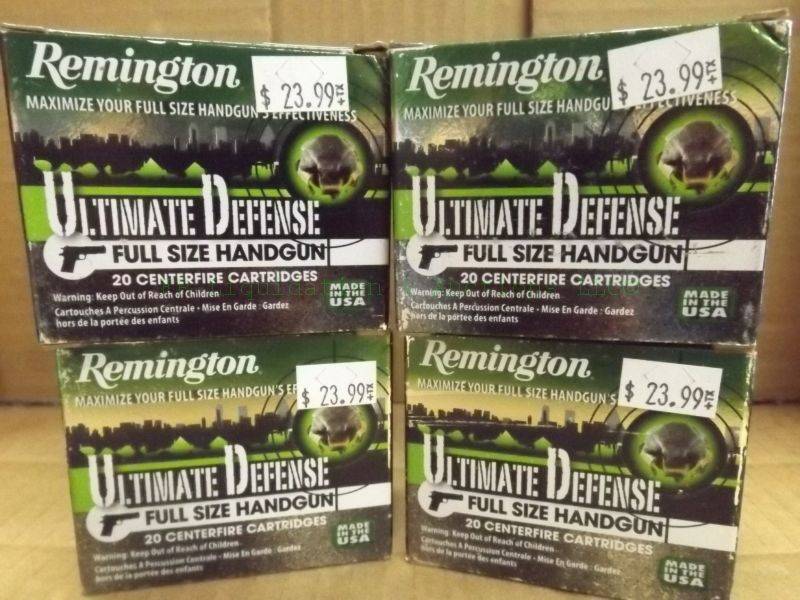lot 206 image: Remington ultimate defense 45 auto 230 grain BJHP ammunition