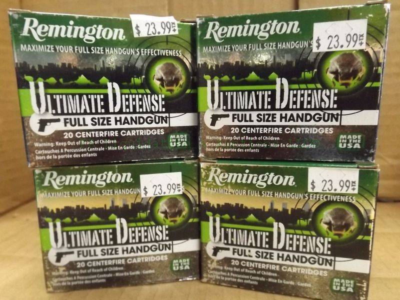 lot 209 image: Remington ultimate defense 45 auto 230 grain BJHP ammunition