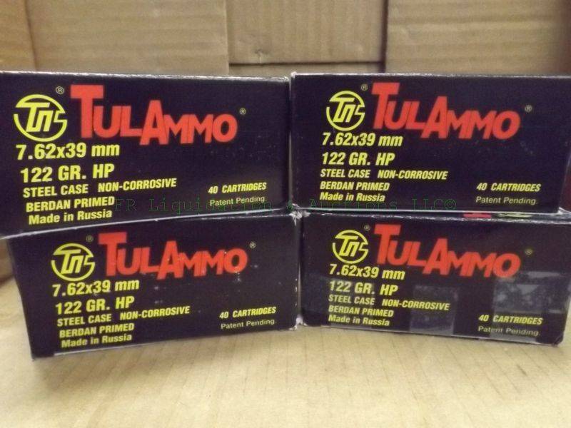 lot 218 image: TulAmmo 7.62 x 39 122 grain hollow point ammunition