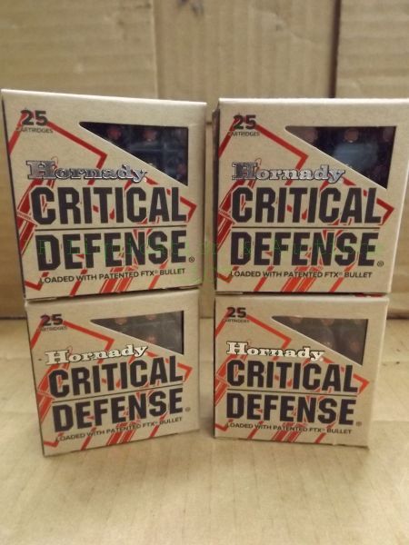 lot 220 image: Hornady critical defense 380 auto 90 grain FTX ammunition