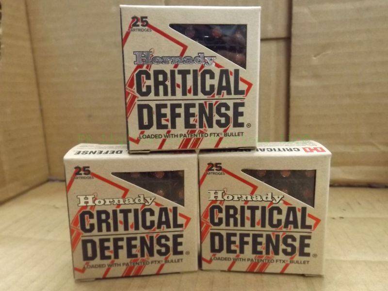 lot 221 image: Hornady critical defense 380 auto 90 grain FTX ammunition