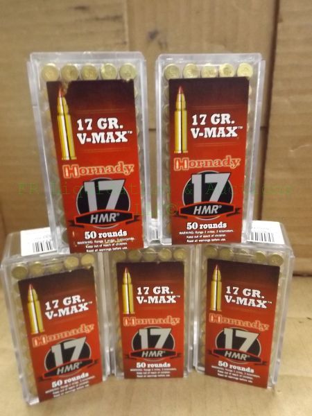 lot 225 image: Hornady 17 gr V-max ammunition
