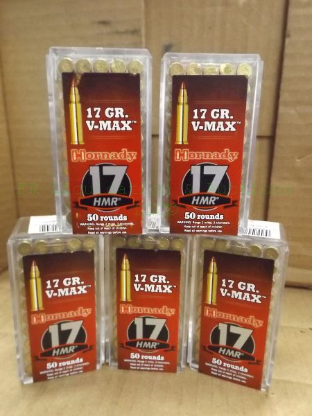 lot 227 image: Hornady 17 gr V-max ammunition