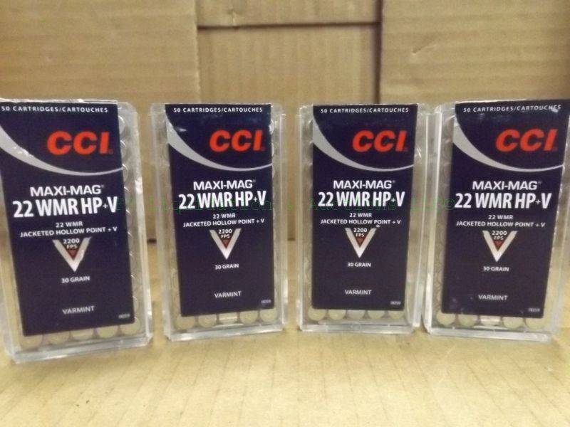 lot 228 image: CCI Maxi-Mag 22 WMR HP-V JHP ammunition