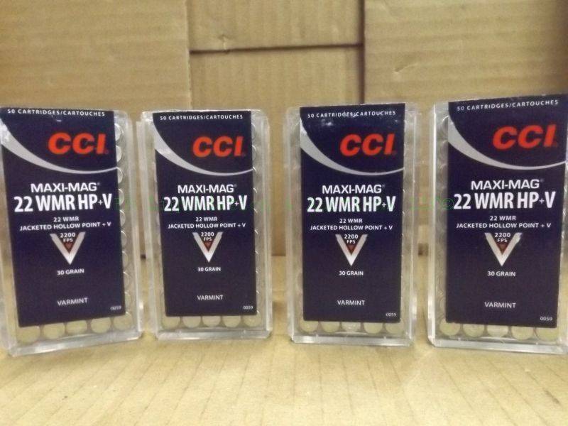 lot 230 image: CCI Maxi-Mag 22 WMR HP-V JHP ammunition