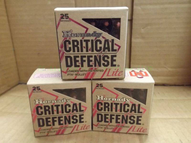 lot 246 image: Hornady critical defense 38 SPCL 90 grain FTX ammunition