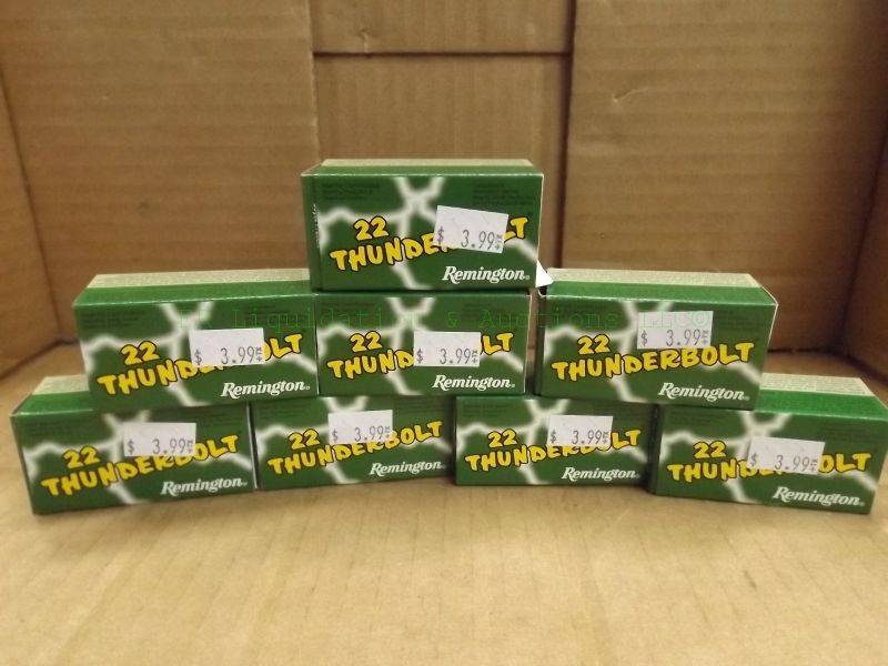 lot 250 image: Remington thunderbolt 22 long rifle round nose ammunition