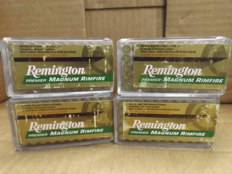 lot 251 image: Remington 17 HMR 17 grain accutip V boat tail ammunition