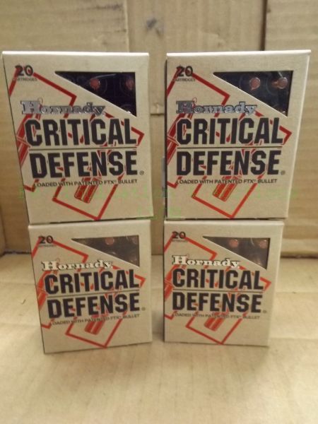 lot 274 image: Hornady critical defense 40 S & W 165 grain FTX ammunition