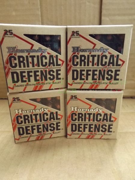 lot 278 image: Hornady critical defense 380 auto 90 grain FTX ammunition