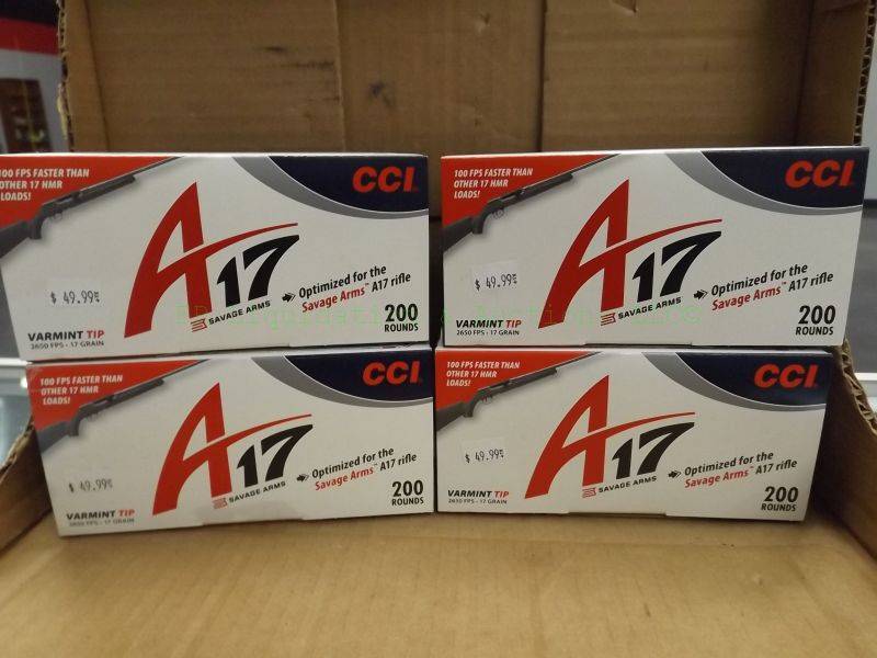 lot 280 image: CCI A17 varmint tip ammunition