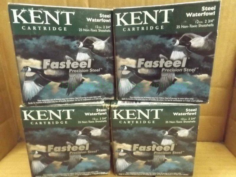 lot 293 image: Kent fasteel 12 gauge 2-34 shotgun ammunition
