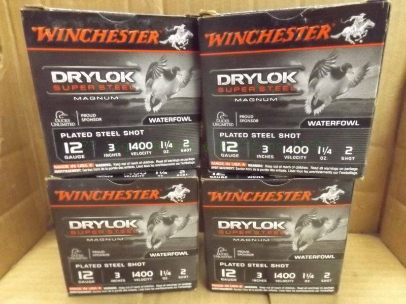 lot 296 image: Winchester drylock magnum 12 gauge 3 shotgun ammunition