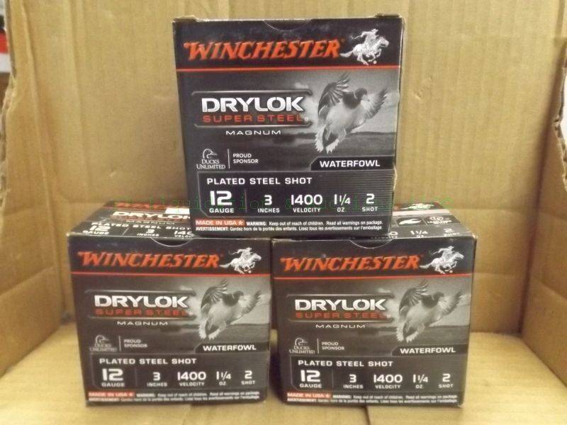 lot 297 image: Winchester drylock magnum 12 gauge 3 shotgun ammunition