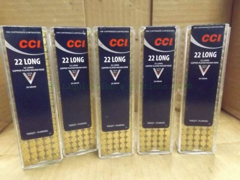 lot 286 image: CCI 22 Long copper plated round nose ammunition