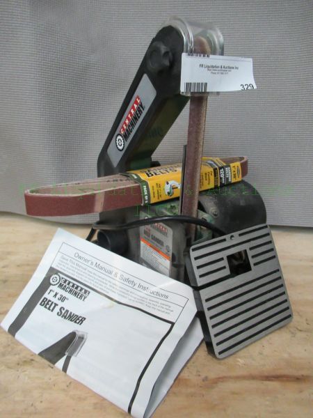 lot 329 image: Central Machinery bench top 1 x 30 belt sander