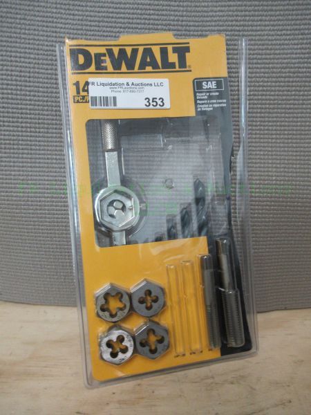lot 353 image: Dewalt tap and die set