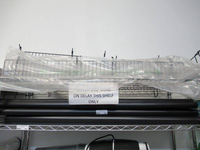 lot 359 image: Display rack shelf components as shown