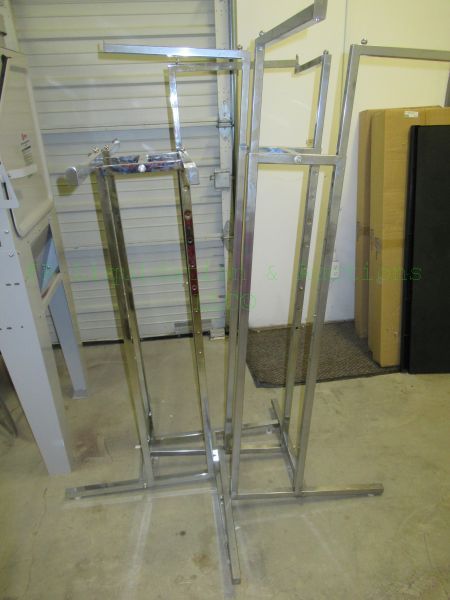 lot 375 image: Chrome commercial clothing racks