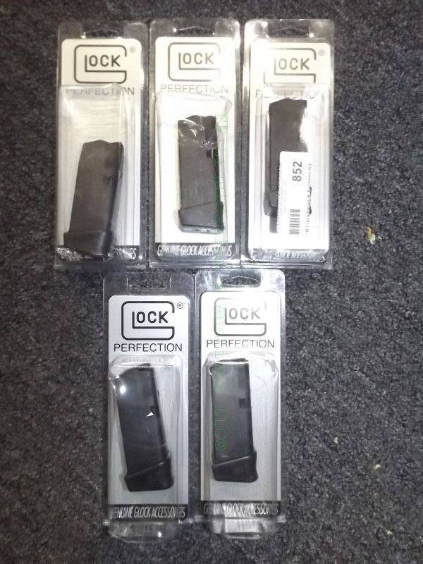lot 852 image: NEW Glock pistol magazines