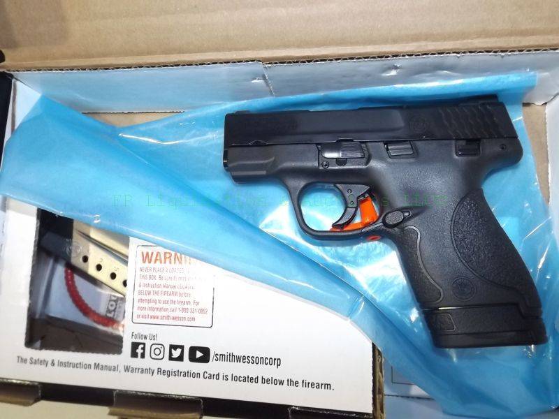 lot 890 image: NEW in box Smith & Wesson M & P shield 9mm automatic pistol with accessories