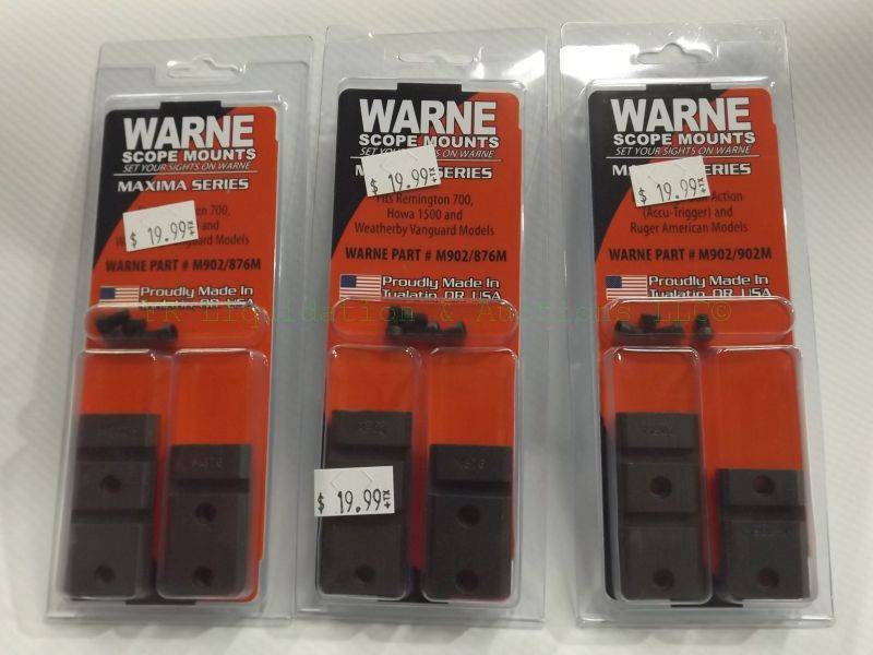lot 129 image: NEW Warne rifle scope mounts
