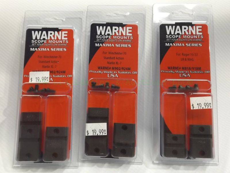 lot 130 image: NEW Warne rifle scope mounts