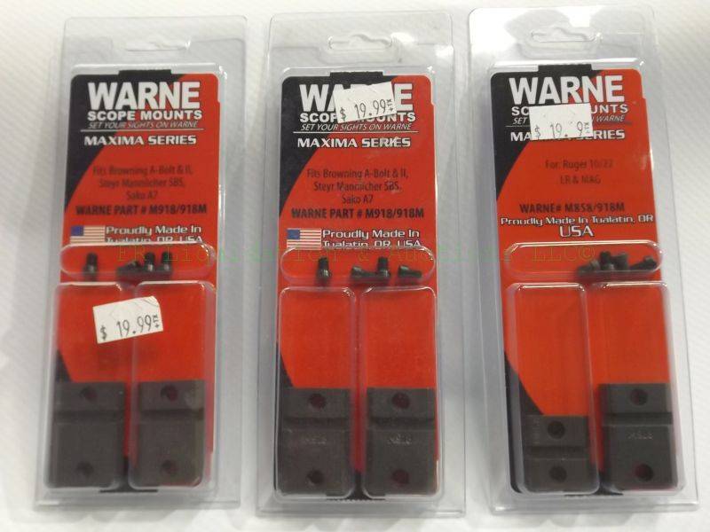 lot 131 image: NEW Warne rifle scope mounts