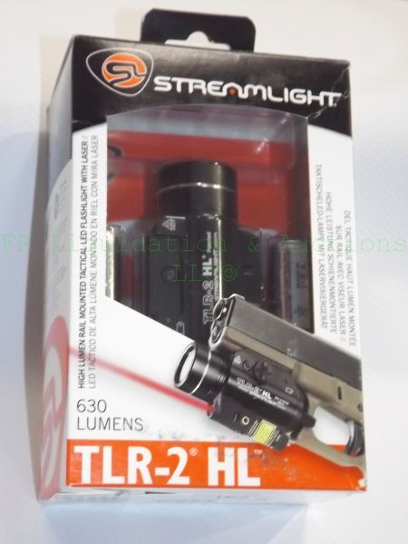 lot 141 image: NEW Streamlight High lumen rail mount tactical LED light with laser model TLR-2HL