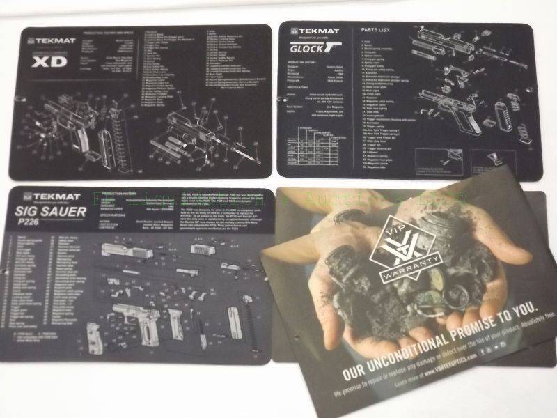 lot 168 image: Techmat exploded view & Vortex counter top pistol pads