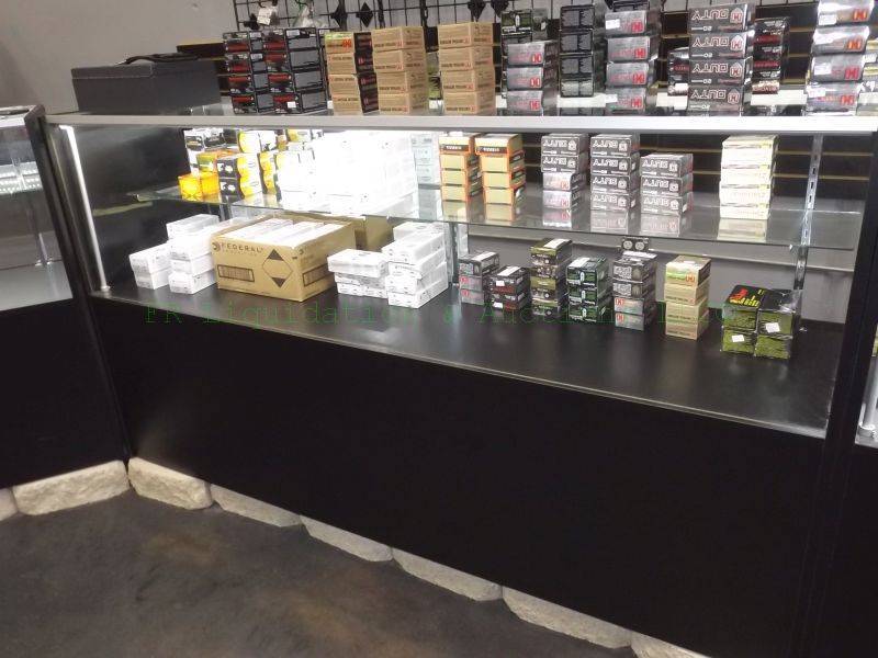 lot 192 image: Glass commercial display case with locks