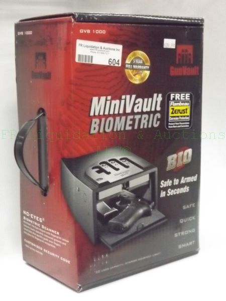 lot 604 image: NEW in box Bio Biometric Minivault model GVB1000
