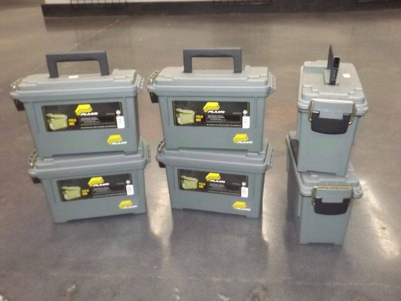 lot 607 image: NEW Plano water resistant field ammo boxes model 1312-50