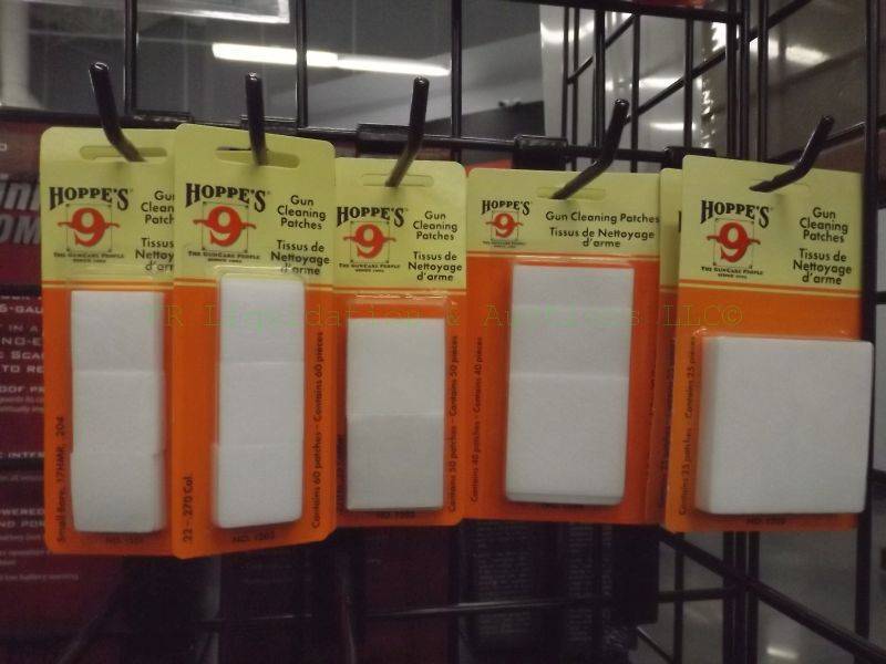 lot 615 image: NEW Hoppes 9 gun cleaning patches 22 packs