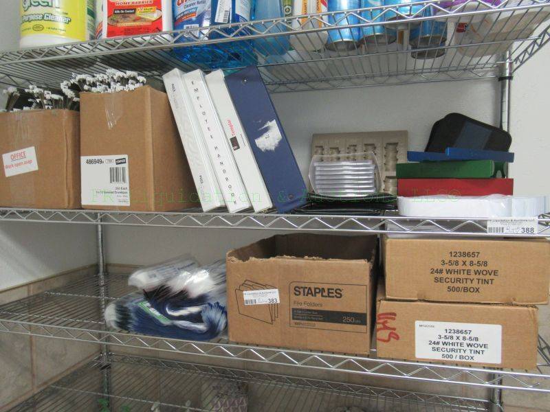 lot 383 image: Assorted office and shipping supplies as shown