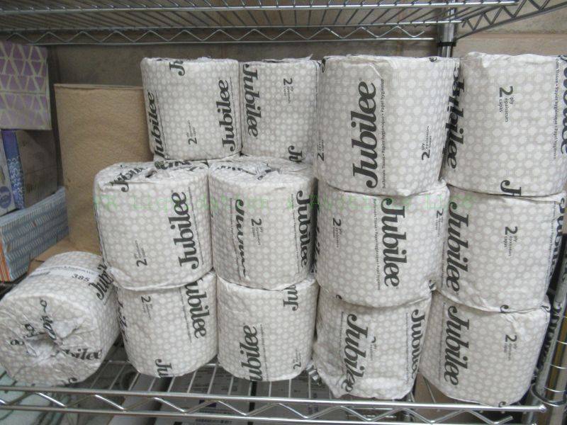 lot 385 image: Jubilee 2 ply toilet tissue approx. 30 rolls, plus paper hand towels
