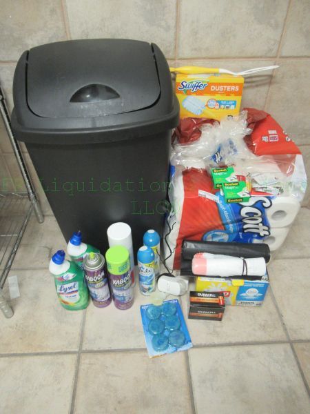 lot 387 image: Assorted cleaning supplies, Kaboom, Lysol and many more as shown